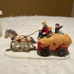 Lemax Porcelain Hay Carriage Ride